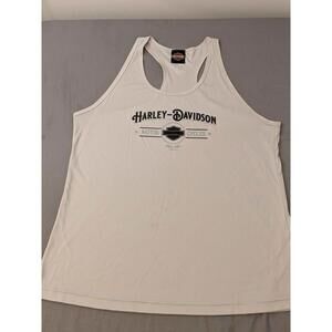 Harley-Davidson Light Grey Racerback Tank Top XL Ladies